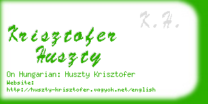 krisztofer huszty business card